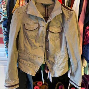 White house black market Green and purple blazer Women's Size 4